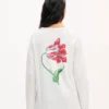 Kenzo Tulip’ långärmad avslappnad T-shirt i bomull Kenzo Tulip’ långärmad avslappnad T-shirt i bomull