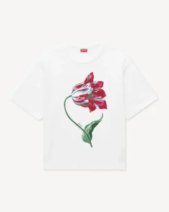 Kenzo Tulip’ lös T-shirt i bomull Kenzo Tulip’ lös T-shirt i bomull