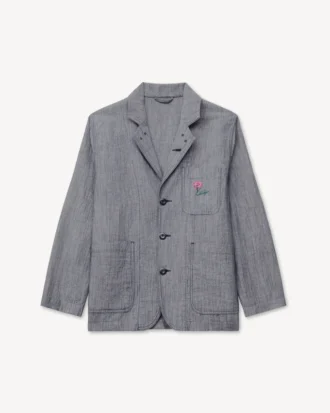 Kenzo Tulip’ lätt arbetsjacka i tvättad blandad linne-denim