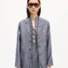 Kenzo Tulip’ lätt arbetsjacka i tvättad blandad linne-denim