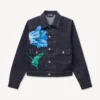 Kenzo Tulip’ Slim Pleated Trucker Jacket i japansk denim