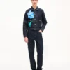 Kenzo Tulip’ Slim Pleated Trucker Jacket i japansk denim