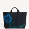 Kenzo Tulip stor tygväska i denimliknande twill Kenzo Tulip stor tygväska i denimliknande twill