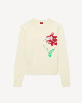Kenzo Tulip-tröja i bomullsull