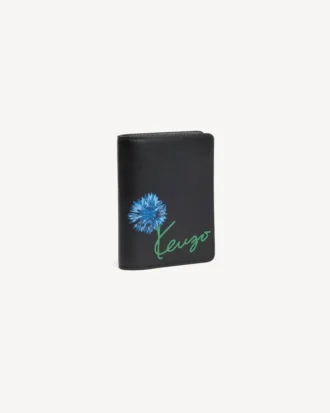”Kenzo Tulip” vikbar plånbok i läder