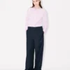 Kenzo Weave’ byxor med vida ben i ulljacquard