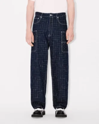 ’Kenzo Weave’ Cargo Monkey Fit-jeans i japanskt denim