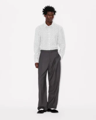 Kenzo Weave’ raka skräddarsydda byxor i ulljacquard