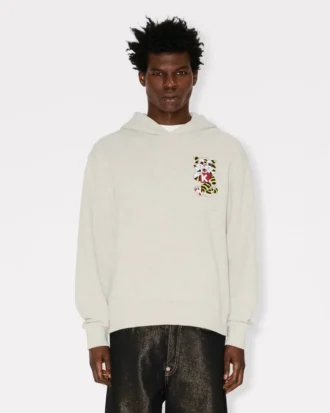 Kenzo Wild Tiger-broderad hoodie i bomull