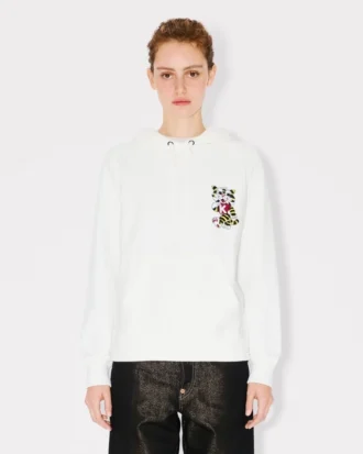 Kenzo Wild Tiger-broderad hoodie i bomull Kenzo Wild Tiger-broderad hoodie i bomull