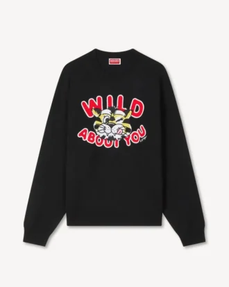 ”Kenzo Wild Tiger”-tröja i ull och bomull