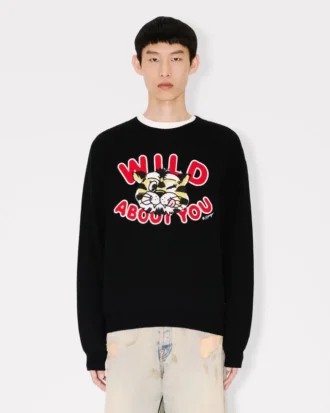 ”Kenzo Wild Tiger”-tröja i ull och bomull