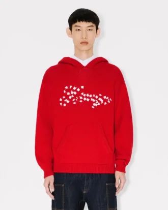 Kenzo Winter Holidays broderad hoodie i bomull och ull Kenzo Winter Holidays broderad hoodie i bomull och ull