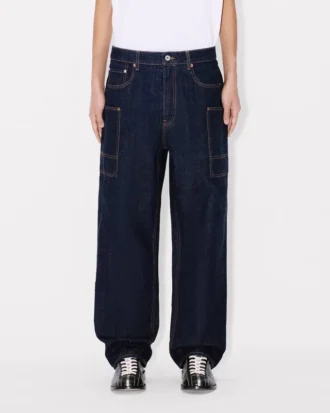 Kenzo Winter Holidays Cargo Monkey Fit-jeans i japanskt denim Kenzo Winter Holidays Cargo Monkey Fit-jeans i japanskt denim