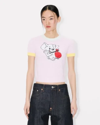 Kort topp ”Kenzo Cartoon” i mjuk bomull Kort topp ”Kenzo Cartoon” i mjuk bomull