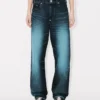Lågmidjade boyfriend-jeans i japansk denim