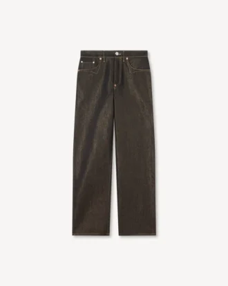 Lågmidjade boyfriend-jeans i japansk lurex-denim