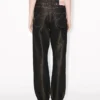 Lågmidjade boyfriend-jeans i japansk lurex-denim