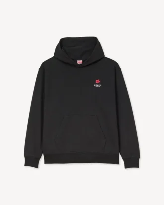 Oversized-hoodie i bomull med broderat ”Boke Flower”-mönster