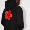 Oversized-hoodie i bomull med broderat ”Boke Flower”-mönster Oversized-hoodie i bomull med broderat ”Boke Flower”-mönster