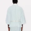 Oversized kimonoskjorta i Stone Bleach Chambray