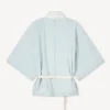 Oversized kimonoskjorta i Stone Bleach Chambray