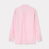 Oversized skjorta med rosett i blandad siden Oversized skjorta med rosett i blandad siden