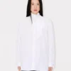 Oversized skjorta med rosett i bomull Oversized skjorta med rosett i bomull
