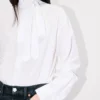 Oversized skjorta med rosett i bomull Oversized skjorta med rosett i bomull