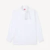 Oversized skjorta med rosett i bomull Oversized skjorta med rosett i bomull