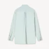 Oversized skjorta med rosett i Stone Bleach Chambray Oversized skjorta med rosett i Stone Bleach Chambray