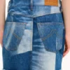 Patchwork-kortkjol i japansk denim Patchwork-kortkjol i japansk denim