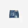 Patchwork-kortkjol i japansk denim Patchwork-kortkjol i japansk denim