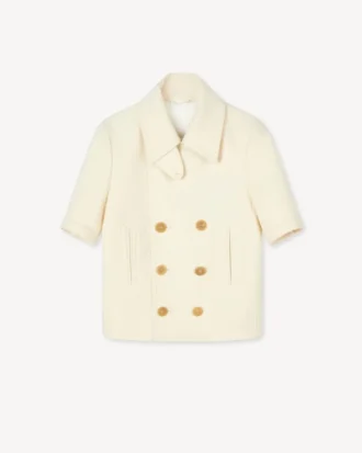 Peacoat med korta ballongärmar i nyull