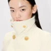 Peacoat med korta ballongärmar i nyull Peacoat med korta ballongärmar i nyull