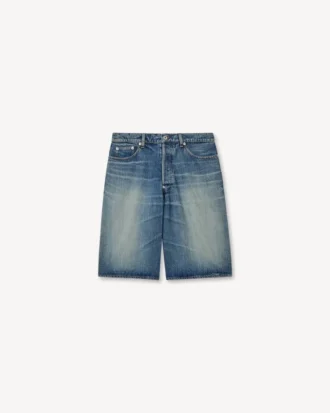 Raka korta byxor i japansk denim