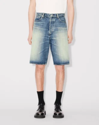 Raka korta byxor i japansk denim