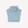 Ärmlös hoodie i frotté med tryck ”Happy Sweet”
