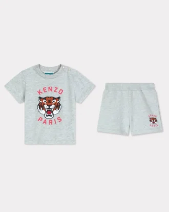 Set med T-shirt och bermudashorts i bomull