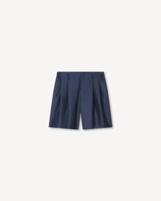 Skräddarsydda shorts i ny ull och silke Skräddarsydda shorts i ny ull och silke