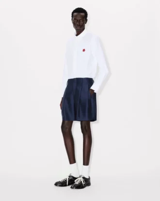 Skräddarsydda shorts i ny ull och silke Skräddarsydda shorts i ny ull och silke