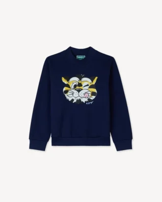 Sweatshirt ”Kenzo Wild Tiger” i frotté
