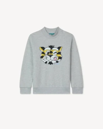 Sweatshirt ”Kenzo Wild Tiger” i frotté