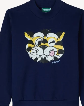Sweatshirt ”Kenzo Wild Tiger” i frotté