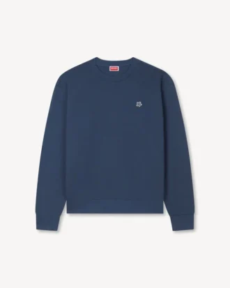 Sweatshirt med broderat ”Boke Flower”-mönster i bomull