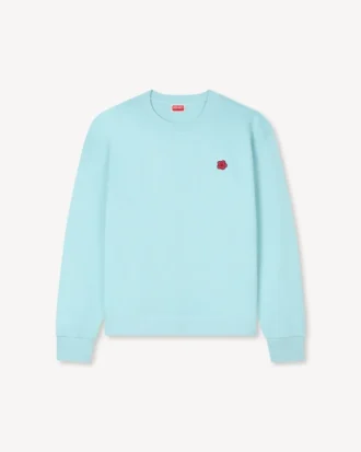 Sweatshirt med broderat ”Boke Flower”-mönster i bomull