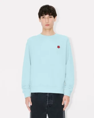 Sweatshirt med broderat ”Boke Flower”-mönster i bomull