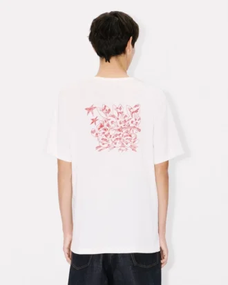 T-shirt i bomull med broderad kontur i ”Kenzo Cartoon”-motiv