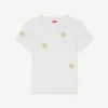T-shirt i bomull med broderat mönster ”Boke Flower” T-shirt i bomull med broderat mönster ”Boke Flower”
