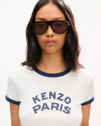 T-shirt i bomull med ”Kenzo Paris Emblem”
